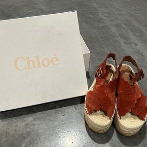 Chloe espadrilles sandals earthy red